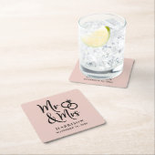 Wedding Favor Mr. Blush Kartonnen Onderzetters (Insitu)