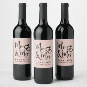 Wedding Favor Mr. Blush Wijn Etiket (Flessen)