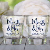 Wedding Favor Mrs Navy Shot Glas