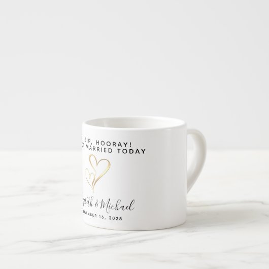 Wedding Favor Sip Sip Hooray Espresso Kop (Voorkant rechts)