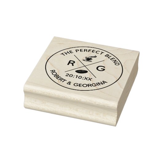 Wedding Favor Stamp | Koffie het perfecte mengsel Rubberstempel (Stempel)