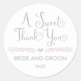 WEDDING FAVOR STICKER Hartelijk dank.