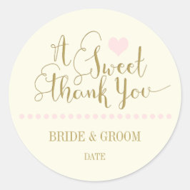 WEDDING FAVOR STICKER Hartelijk dank.