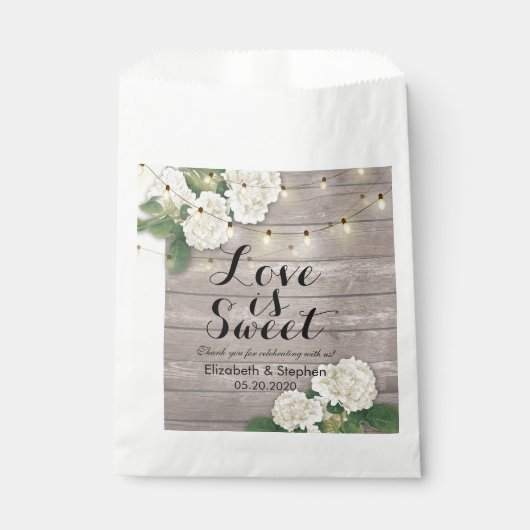 Wedding Favor Treeit Bag Flower String Lights Bedankzakje (Voorkant)