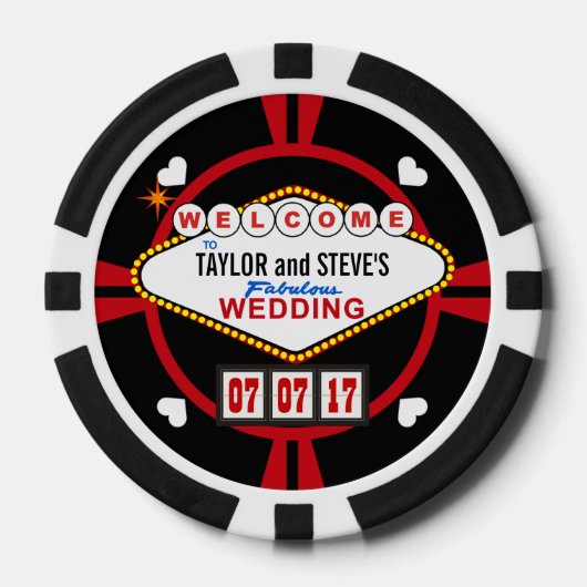 Wedding Favor Vegas Casino Poker Chips (Voorkant)
