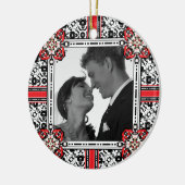 Wedding Favor, Verloving Portret Foto Ornament (Links)