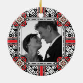 Wedding Favor, Verloving Portret Foto Ornament (Achterkant)