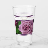 Wedding Favoriet Glass Lavendel Roos Glas (Achterkant)