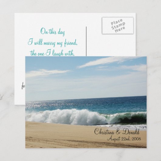 Wedding Favoriete Briefkaart (Voorkant / Achterkant)