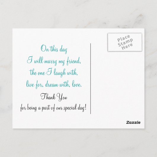 Wedding Favoriete Briefkaart (Achterkant)