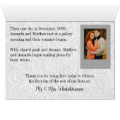 Wedding Favors Couple's verhaal Silver 6 Foto (Binenzijde Horizontaal (Onderkant))