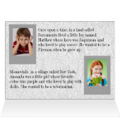 Wedding Favors Couple's verhaal Silver 6 Foto (Binnen Horizontaal (Boven))