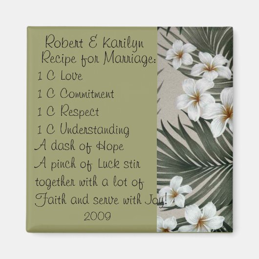 Wedding Favors Magneet (Voorkant)