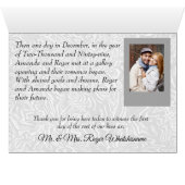 Wedding Favors met Couple's verhaal (Binenzijde Horizontaal (Onderkant))