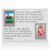 Wedding Favors met Couple's verhaal (Binnen Horizontaal (Boven))