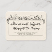 Wedding Favors St. Charles Memorare Heilige Kaart Visitekaartje (Voorkant)