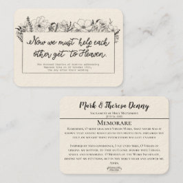 Wedding Favors St. Charles Memorare Heilige Kaart Visitekaartje