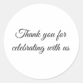 Wedding favour sticker (Voorkant)