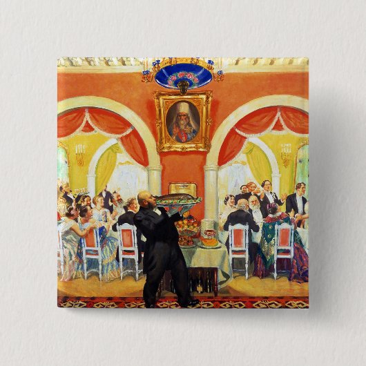Wedding Feast, 1917 Vierkante Button 5,1 Cm (Voorkant)