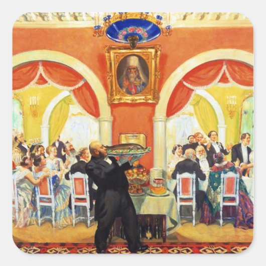 Wedding Feast, 1917 Vierkante Sticker (Voorkant)