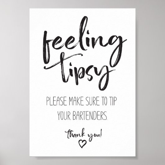 Wedding Feeling Tipsy Poster (Voorkant)