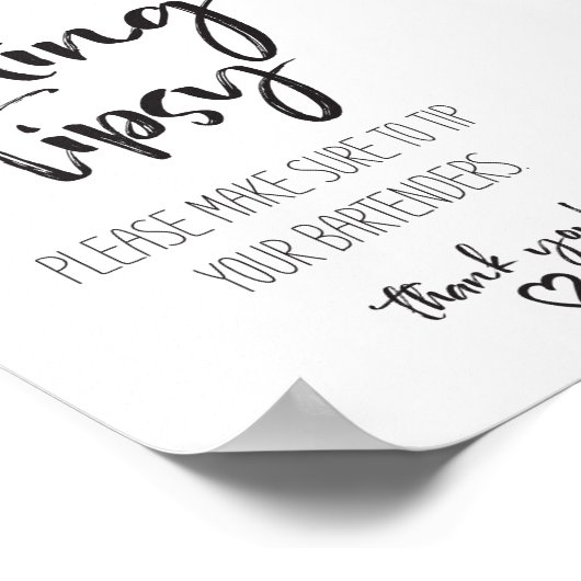 Wedding Feeling Tipsy Poster (Hoek)