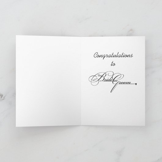 Wedding felicitatiekaart kaart (Binnen)