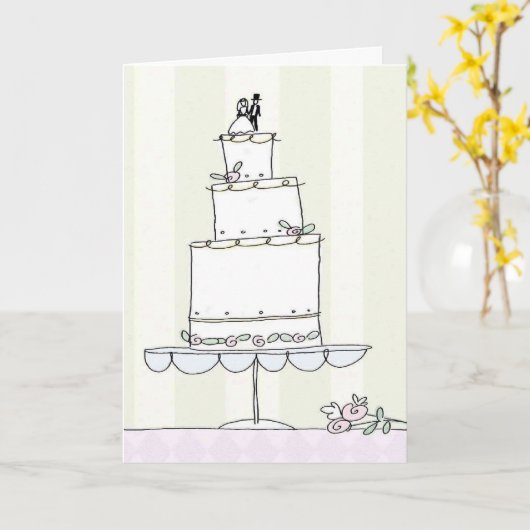 Wedding felicitatiekaart kaart (Gele Bloem)