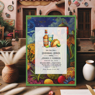 Wedding Fiesta Let's Taco over een repetitie diner Kaart