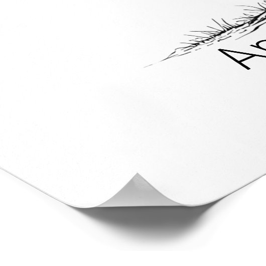 Wedding Fingerprint Tree Guest Book Alternative Poster (Hoek)