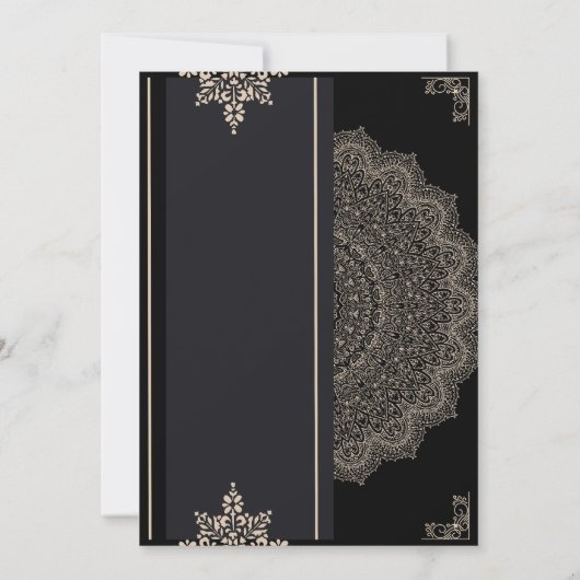 Wedding Flat Invitation Kaart, formaat: 5 x 7 inch Kaart (Achterkant)