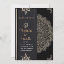 Wedding Flat Invitation Kaart, formaat: 5 x 7 inch Kaart