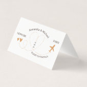 Wedding Flight Travel QR Code Playlist Kaart (Achterkant)