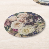 Wedding Floral Bouquet Ronde Kartonnen Onderzetter (Gebogen)