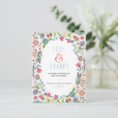 Wedding Floral Fun | Hartelijk dank Briefkaart (Staand voorkant)