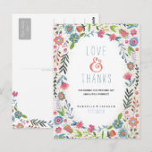 Wedding Floral Fun | Hartelijk dank Briefkaart (Voorkant / Achterkant)