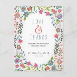 Wedding Floral Fun | Hartelijk dank Briefkaart