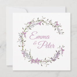 Wedding Floral Garland in Lilac Shades Save The Date