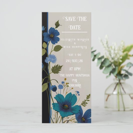 Wedding Floral Invitation Collectie (Staand voorkant)