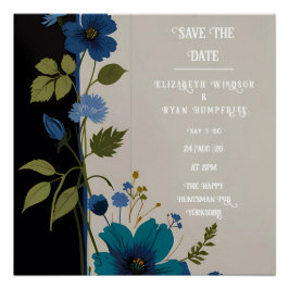 Wedding Floral Invitation Collectie Perfect Poster