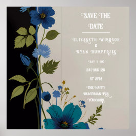 Wedding Floral Invitation Collectie Poster