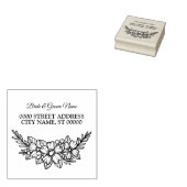 Wedding floral Lijst Party Retouradres Rubberstempel (Gestempeld)