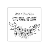 Wedding floral Lijst Party Retouradres Rubberstempel (Afrduk)