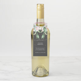 Wedding Floral Luxury Black en Pink Flessenhanger