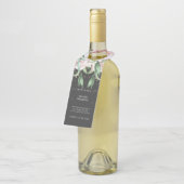 Wedding Floral Luxury Black en Pink Flessenhanger (Schuin)