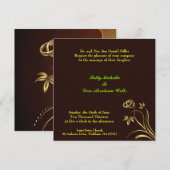 Wedding Floral-uitnodiging Kaart (Voorkant / Achterkant)