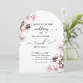 Wedding Floral-uitnodiging Kaart (Staand voorkant)