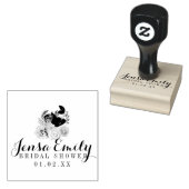 Wedding Florals Bouquet Vrijgezellenfeest Favor Rubberstempel (Gestempeld)