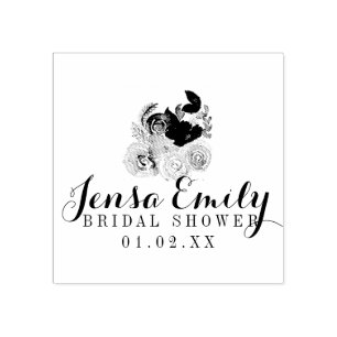 Wedding Florals Bouquet Vrijgezellenfeest Favor Rubberstempel