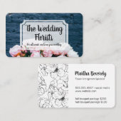 Wedding Florist | Elegant Bouquet van Flowers Visitekaartje (Voorkant / Achterkant)